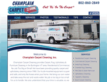 Tablet Screenshot of champlaincarpetcleaning.com